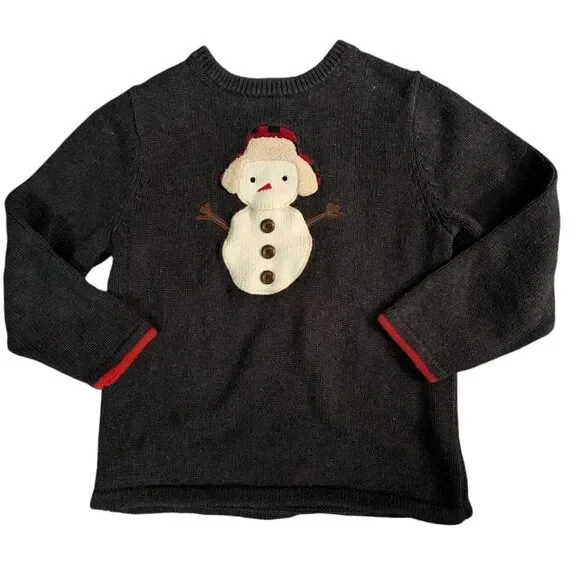 Oshkosh bgosh vintage embroidered snowman knit‎ sweater boys size 7