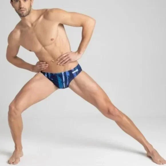 NWT Arena Team Painted Stripes Swim Brief