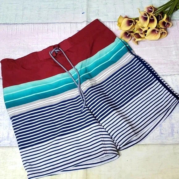 Men's George Striped Hybrid Board Shorts