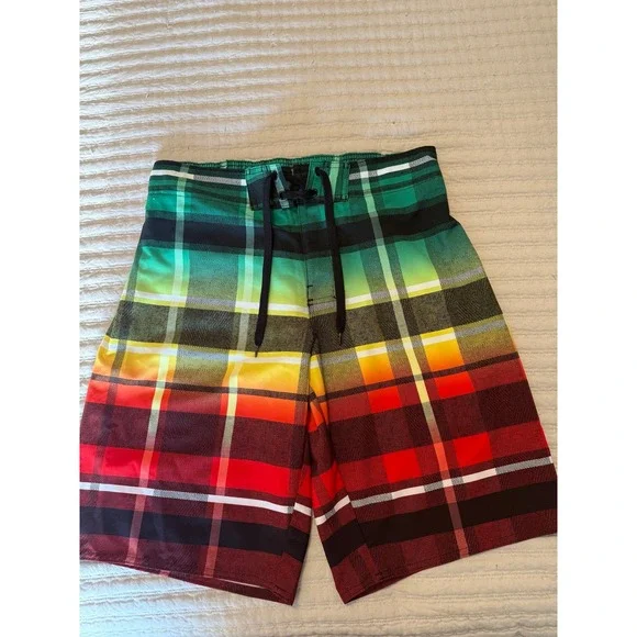 Men's Hang Ten Plaid‎ Tie up Board Shorts