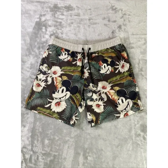 Disney Neff Mickey Aloha Hot Tub Board Shorts Men S Muticolor 17 Inch Swim Beach