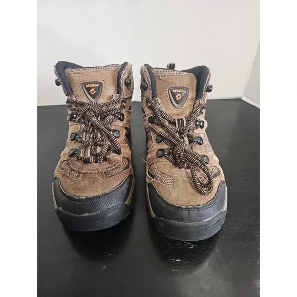 Nevados Kids Hiking Boots Brown Mid Waterproof Trail Shoes Size‎ 4.5 Youth