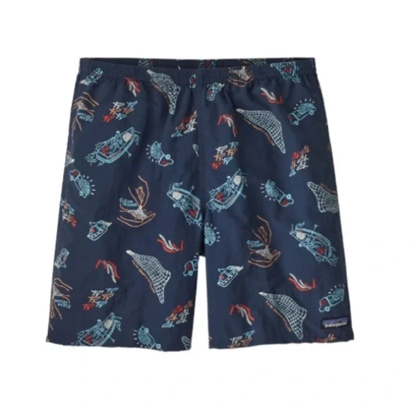 Patagonia Baggies 7” Swim Trunks Blue size Small