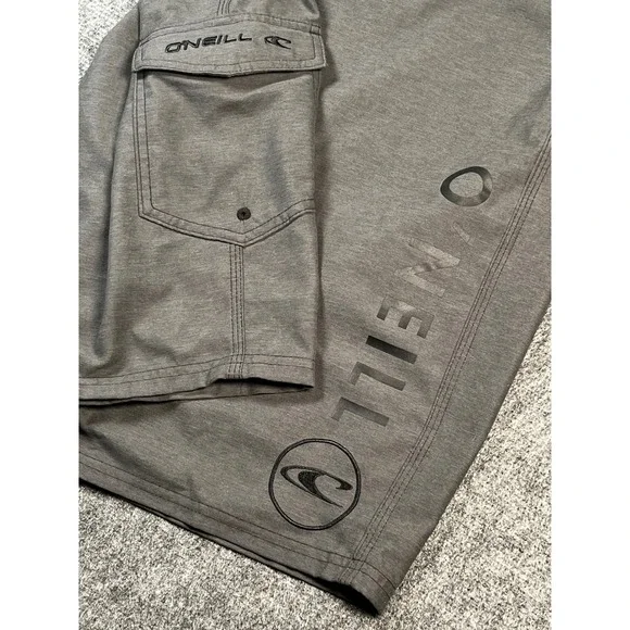 ONeill Mens Gray Drawstring Surf Board‎ Shorts Size 36