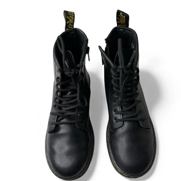 Dr. Martens Kids Girls Black Lace Up‎ Combat Boots Sz 2 Casual School Outdoor