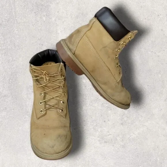 TIMBERLAND 6-INCH NUBUCK LEATHER WATERPROOF BOOTS, SIZE 7