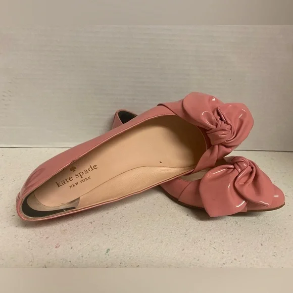 Kate Spade Pink Nancy Bow Flat 6 1/2
