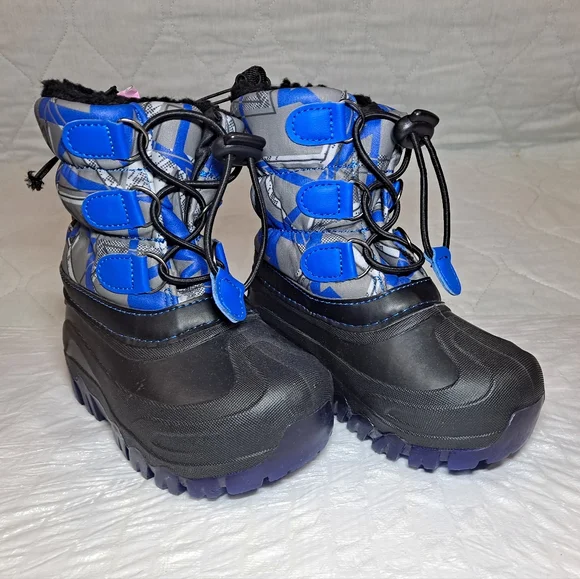 Members Mark Kid's Snow Boots Size 7/8 Blue/Black -10° Rating 