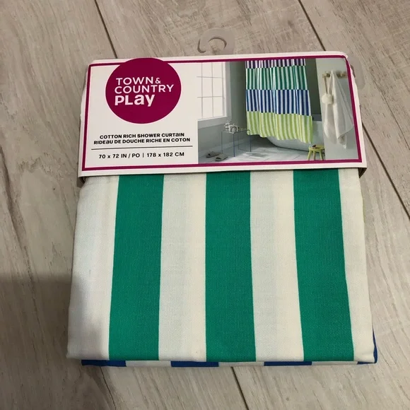 Town & Country Play shower cotton rich curtain