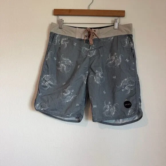 Howler Bros Brothers Prize Fight Stripe Stretch Bruja Boardshorts Men's Size 32