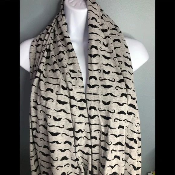 Mustache infinity scarf