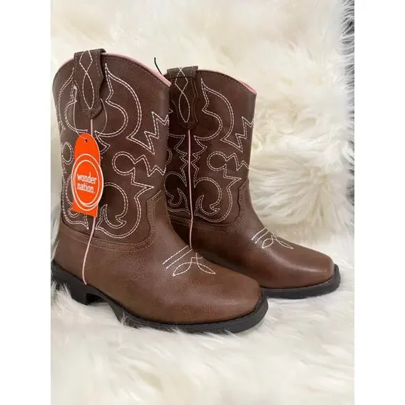 Wonder Nation Girls Size 5 Big Girls Western Cowgirl Cowboy‎ Boot Southern Rodeo
