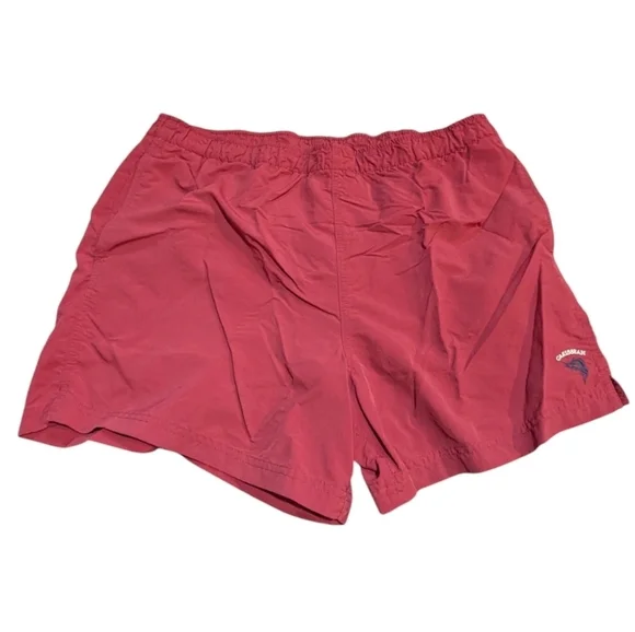Caribbean Mens Swim Board Shorts Large Red Classic Preppy Cruise