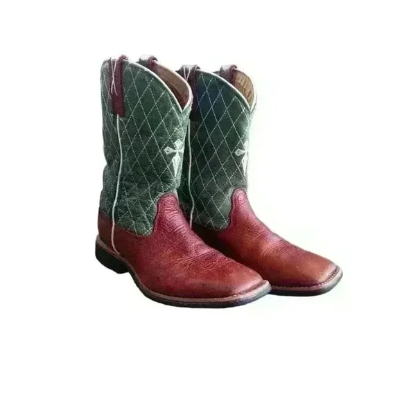 Twisted X Youth Square Toe Western Cowboy Boot Leather