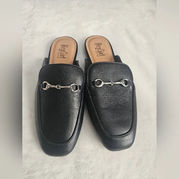 Corkys Black Loafers with Silver Accent