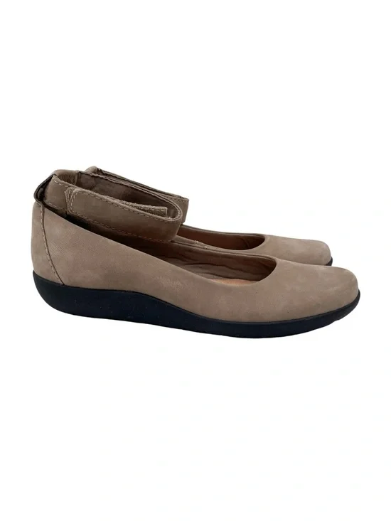 Clarks Collection Women's Medora Nina Ankle Strap Comfort Flats Shoes Size 8