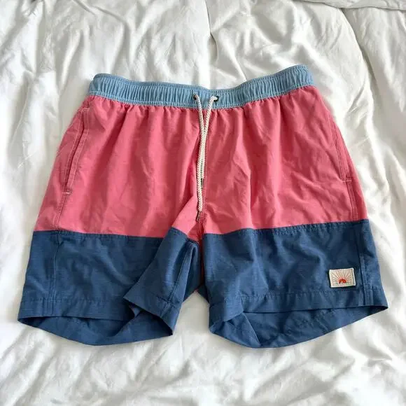 Faherty SEAWASH Color Block Swim Trunks Men’s Size XL