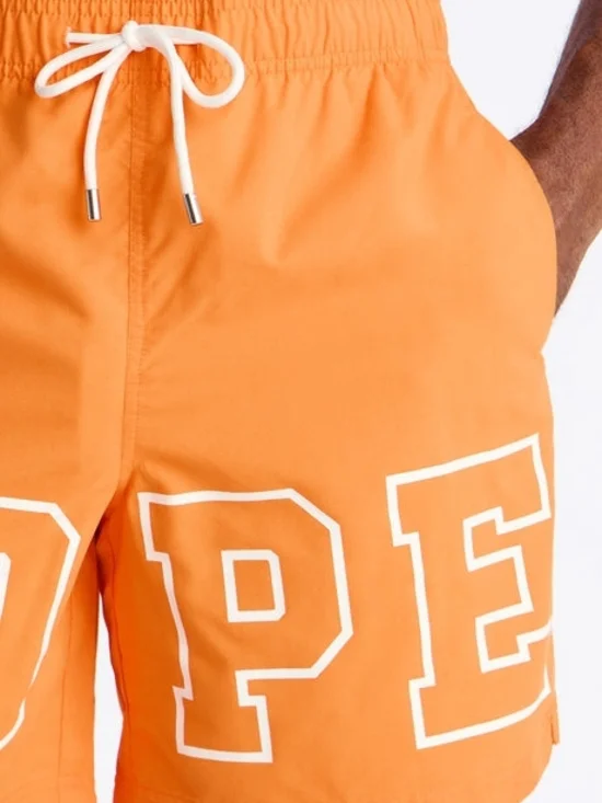 'DOPE' Orange Men's Swim Trunks - L - Hypebeast Streetwear Athletic