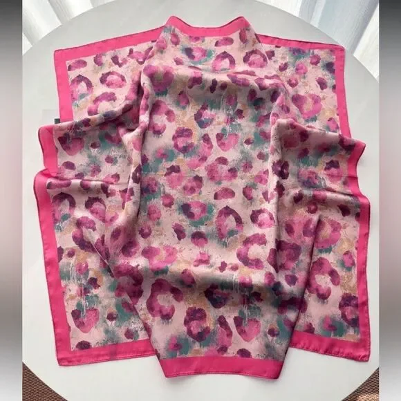 Pink Leopard Print Scarf P98