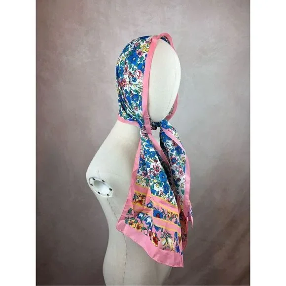 Vintage Floral Mod Style Scarf Head Scarf