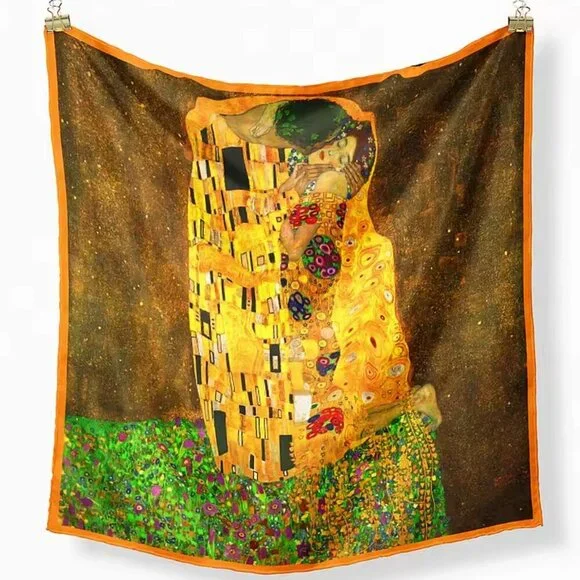 The Kiss Art Print Scarf Square 21