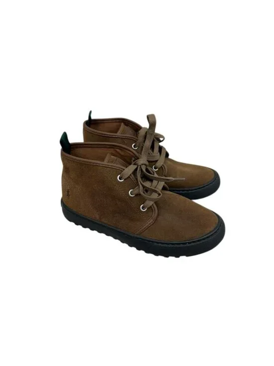 Polo Ralph Lauren Suede Chett Ankle Boots Leather Chukka Bootie Boys Kids Size 2