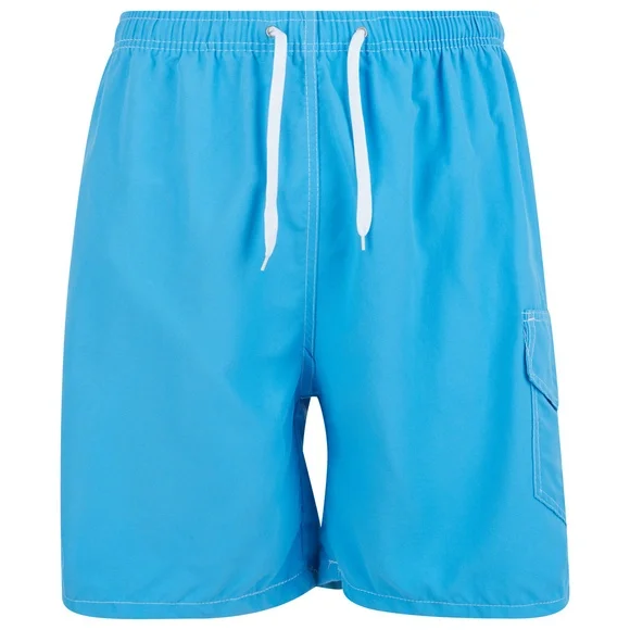 Mens Swimming Trunks Turquoise Swim Cargo Shorts, Small Medium Large X-Large