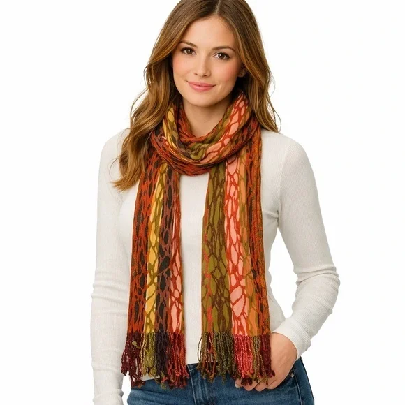 Tolani NWOT Colorful Striped Scarf