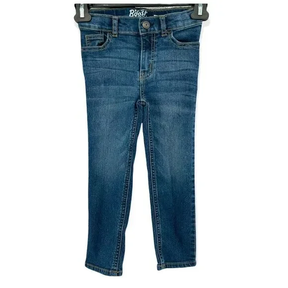 OshKosh B’gosh Boy’s Straight Leg Adjustable Waist Denim Jeans Size 4 Regular