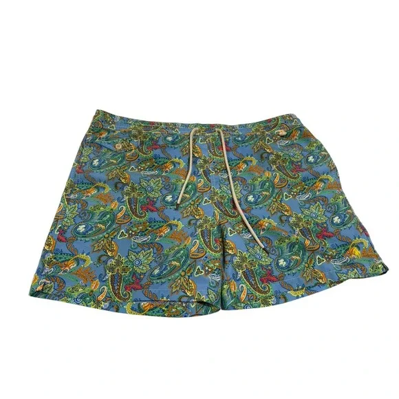 Polo Ralph Lauren Swim Shorts Paisley Print Drawstring Multicolor Men's XL