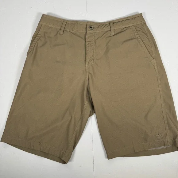 O'Neill Hybrid Shorts Mens 32 Tan Brown Stretch Boardshorts Surf Skate Beach