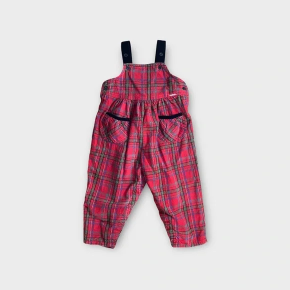 OshKosh B’gosh Vintage Plaid Holiday Red Romper