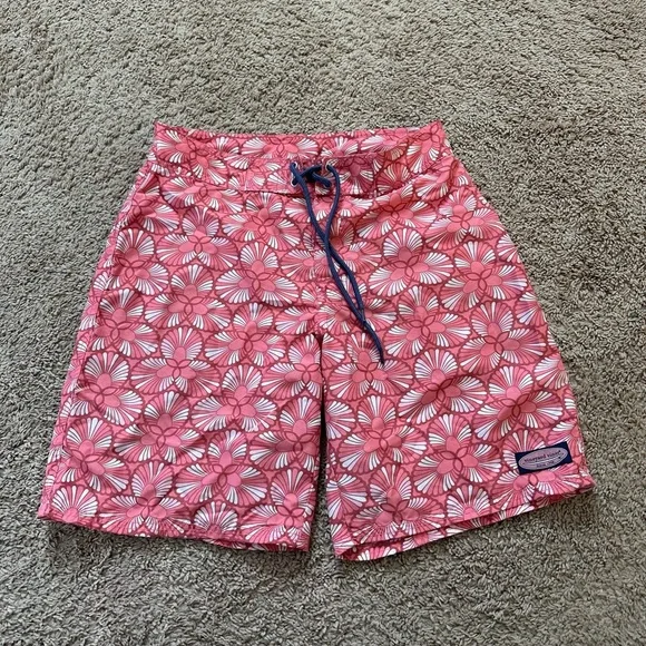 Vineyard Vines Men Pink Swimwear Swim Shorts Size 30 Board Trunks