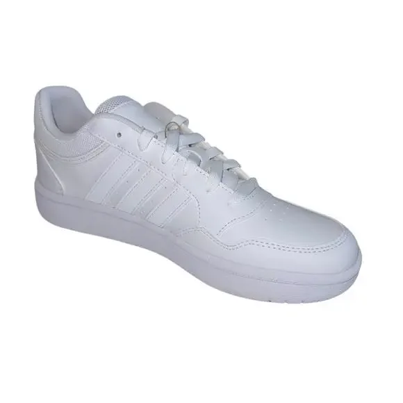 Adidas Hoops 3.0 Youth Boys White Basketball Sneaker Lace Up SZ/7