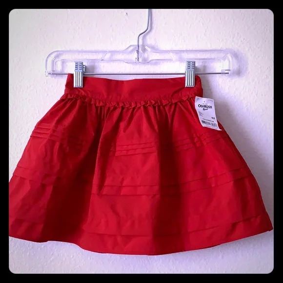 NWT OSHKOSH B’GOSH Red Junior Skater Skirt SIZE 6X