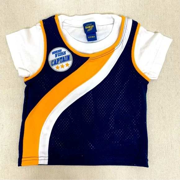 OshKosh B’gosh Layered Athletic Jersey Shirt 0-3 M