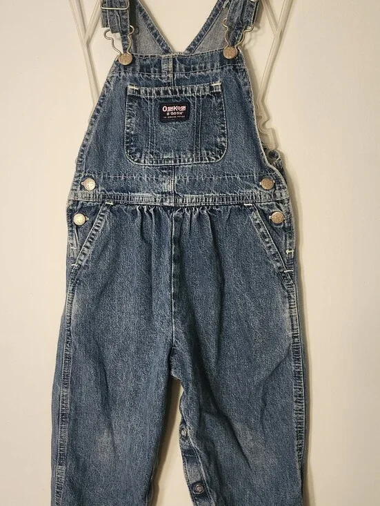 Vintage OshKosh B'gosh Vintage-Style Blue Denim Overalls 4T