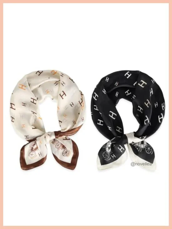 Silky Satin Headscarf Square Scarf Lightweight Silk Feel Head Wrap