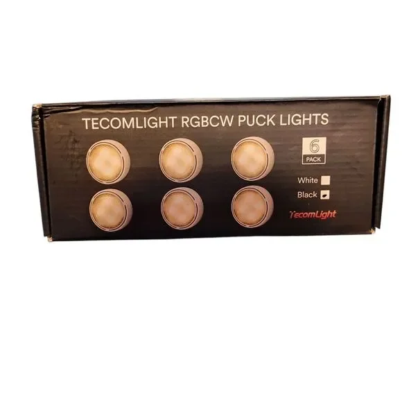 RGBW LED Puck Lights - 5 Pack