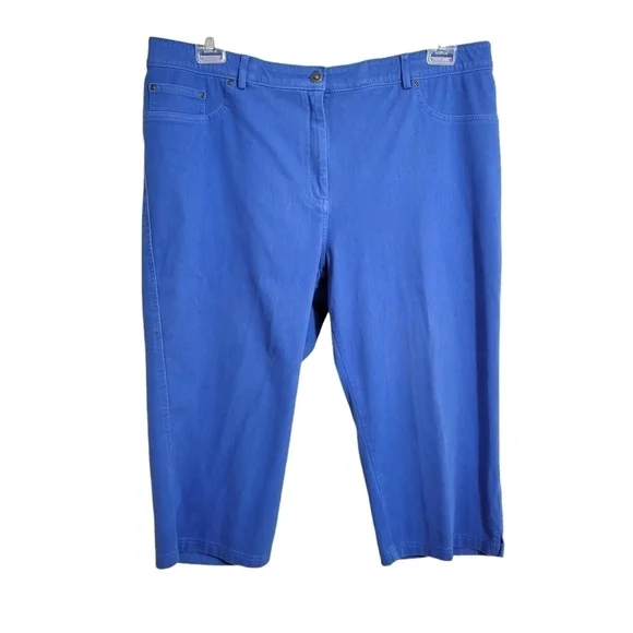 Ruby Rd Blue Long Bermuda Denim Stretch Shorts