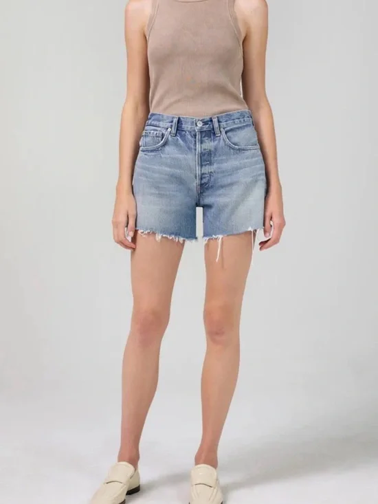 Citizens of Humanity Annabelle Long Shorts Bristol Wash Button Fly 29