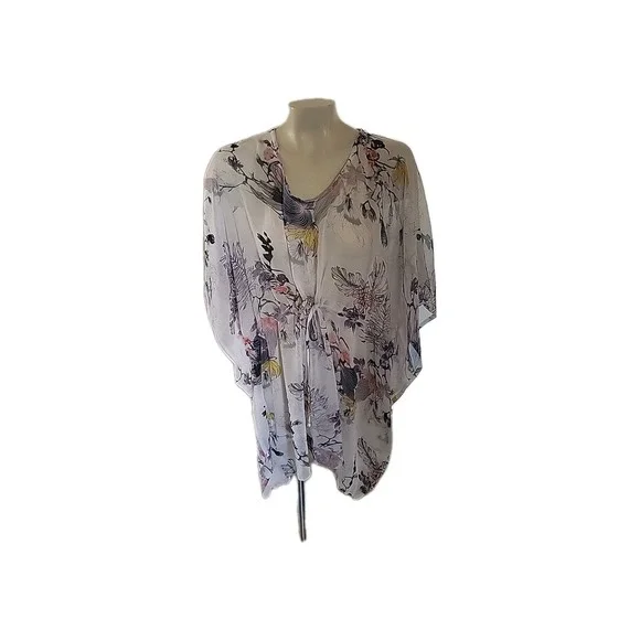 SUNFLOWER Bathing Suit COVER-UP OS Floral Beach‎ Coastal California Vacation