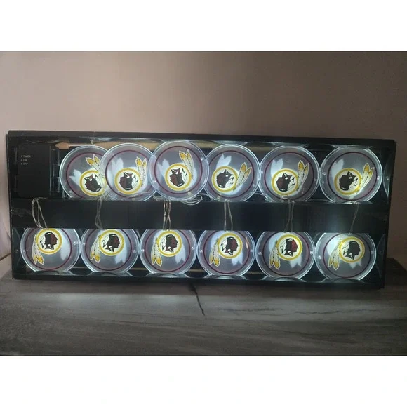 Washington Redskins‎ New Old Stock String LED Lights Man Cave Party 9 Foot Long