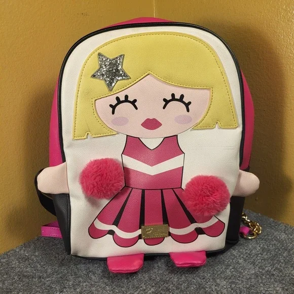 Betsey Johnson Mindy CHEERLEADER Medium Backpack Diaper Toy bag