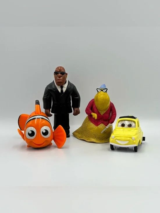 Y2K Disney Mcdonalds Toy Lot Finding Nemo Mr Bubbles Monsters Inc Roz Cars Luigi