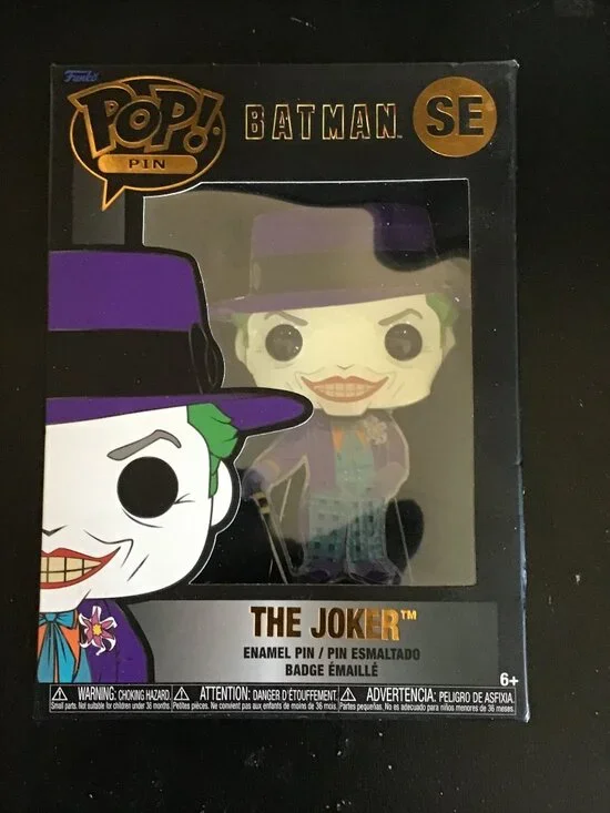 Funko Pop Pin DC The Joker SE Target Exclusive Enamel Pin New Batman w/Defects