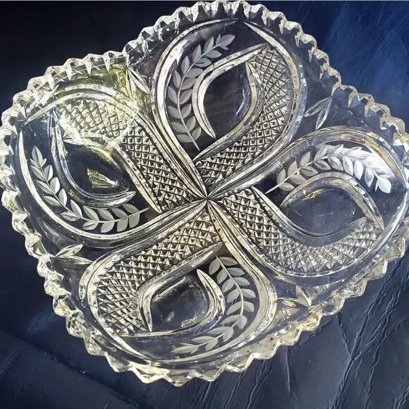 6 in. square crystal dish