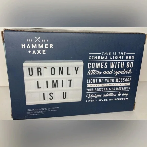 PERSONAL Cinema Lights Sign/Box​​ with Movable Letters! Perfect Fun Gift! NIB!​