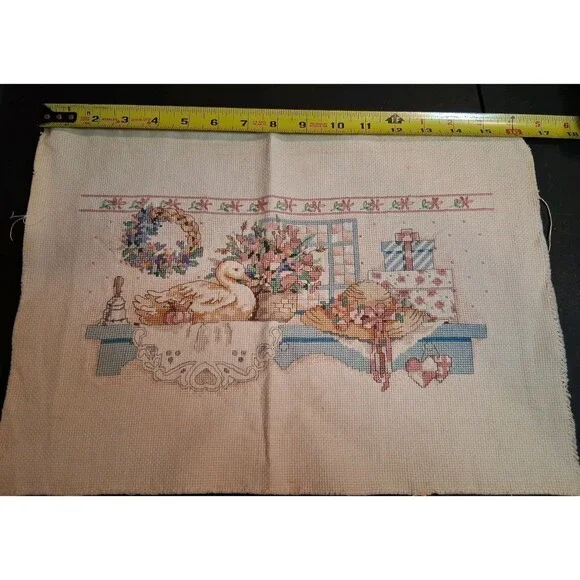 Cross Stitch Canvas Vintage Dimensions Completed  