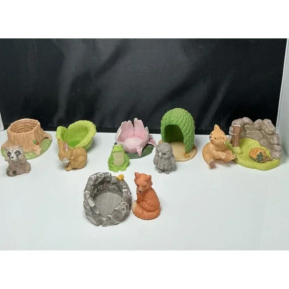 VTG 1980s Franklin Mint‎ Woodland Surprises Lot Of 6 Nature Animal Figurines